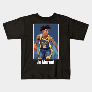 Ja Morant victor illustration design Kids T-Shirt